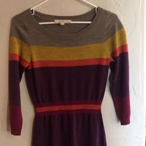 Multicolored Loft sweater dress